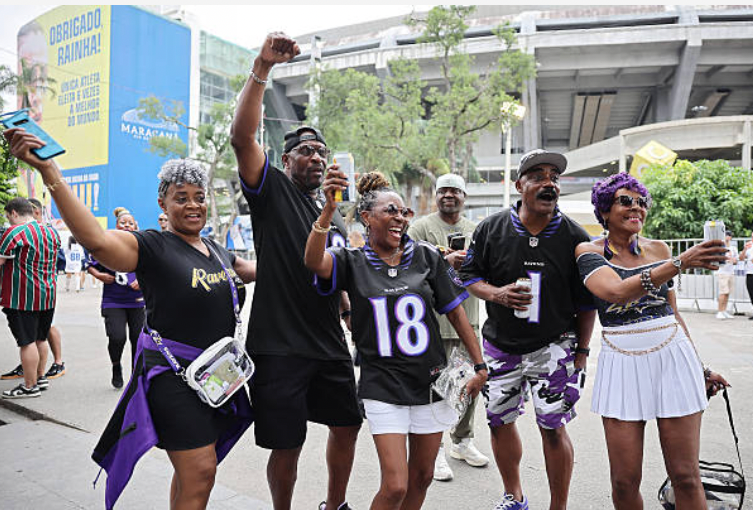 Black Baltimorians Pack Rio de Janeiro's NFL Game