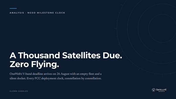 The NGSO Milestone Clock: A 1,000-Satellite Deadline Arrives This Month With Zero on Orbit