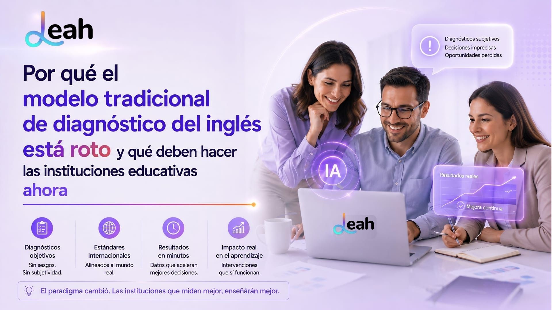 Por qué el modelo tradicional de diagnóstico del inglés está roto y qué deben hacer las instituciones educativas ahora