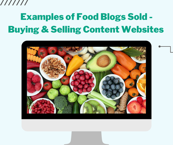 Examples of Food Blogs Sold - Buying & Selling Content Websites 🍓✅