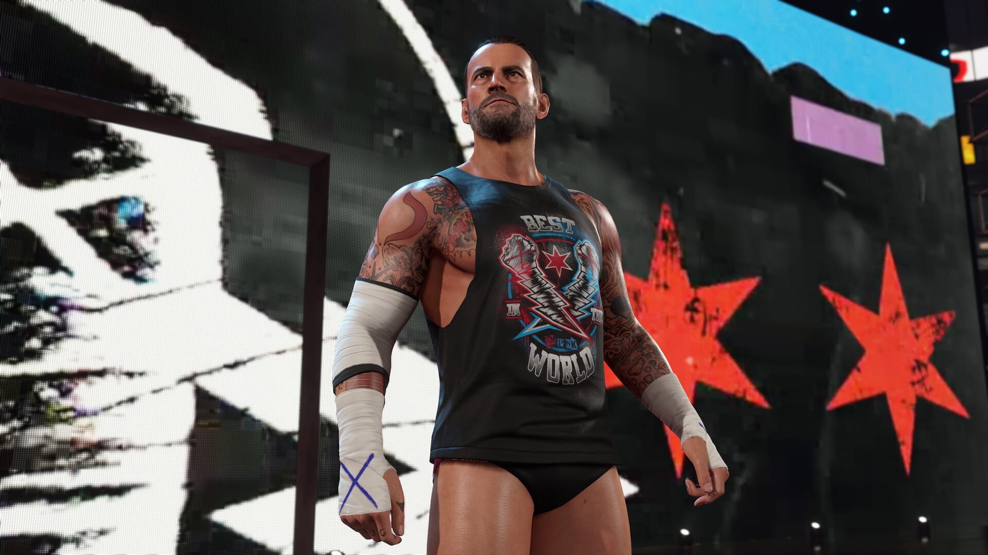 WWE 2k25 screenshot showing CM Punk