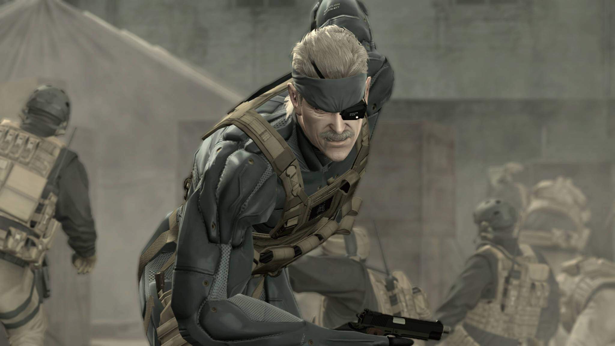 Metal gear solid 4 screenshot showing snake 