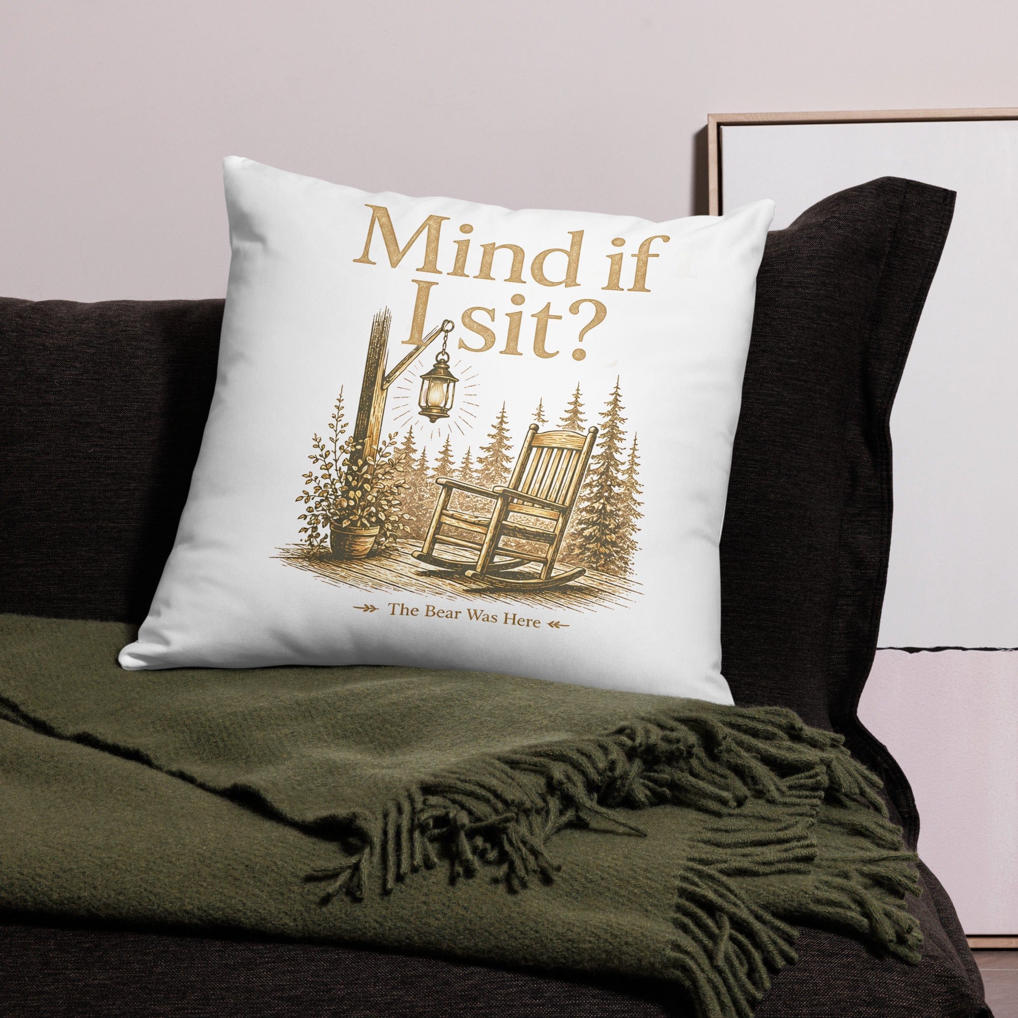 Mind If I Sit? Porchlandia Pillow — additional view 2