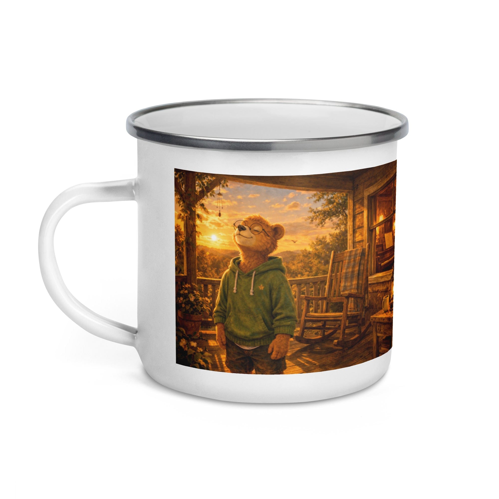 Porchlandia “Sunset Porch” Enamel Mug — additional view 2