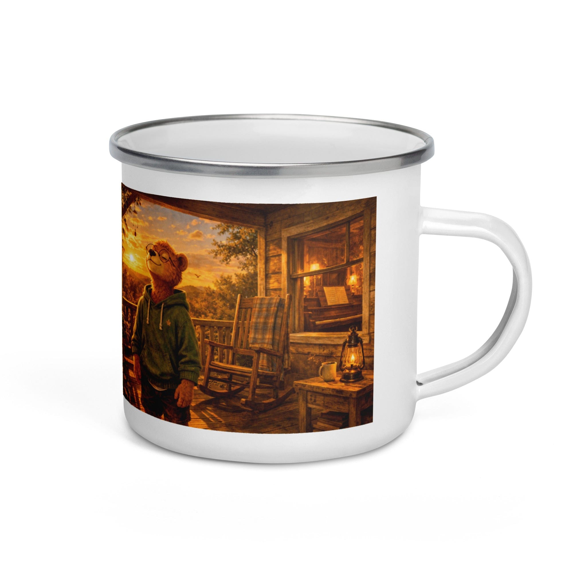 Porchlandia “Sunset Porch” Enamel Mug — additional view 3