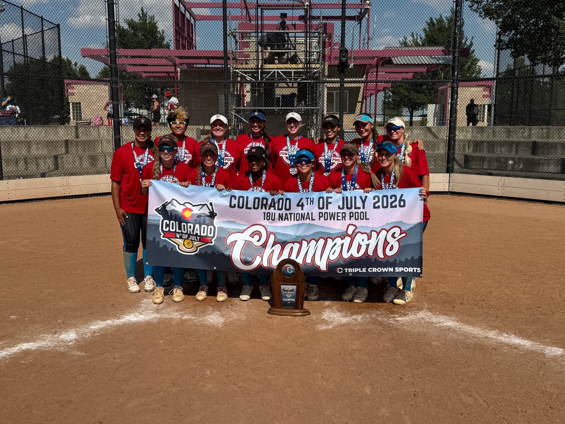 Oklahoma Athletics National celebrates the 18U National Power Pool title at Triple Crown's Colorado 4th of July