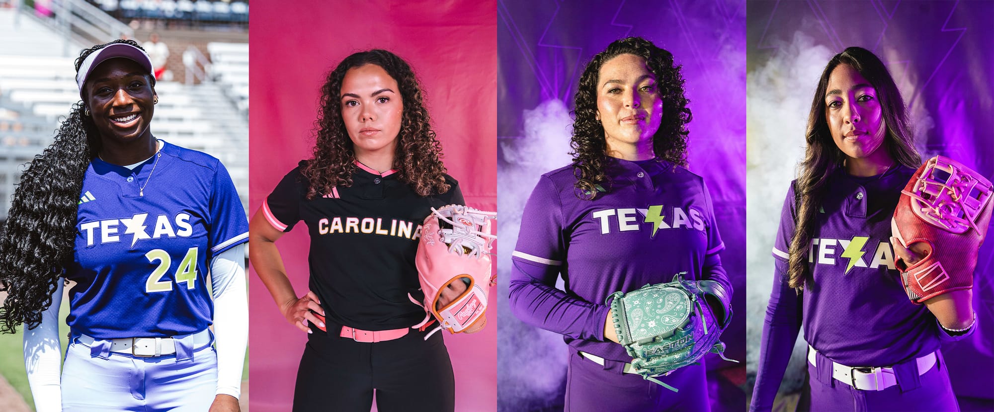 AUSL stars Tiare Jennings, Alyssa Brito, Rachel Garcia and NiJaree Canady, who competed in MLBx: All-Star 3-on-3