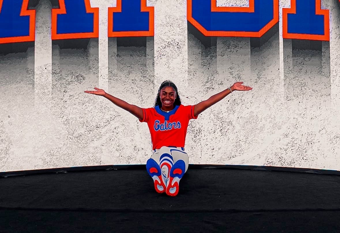 Kylie Holden poses in a Florida Gators uniform