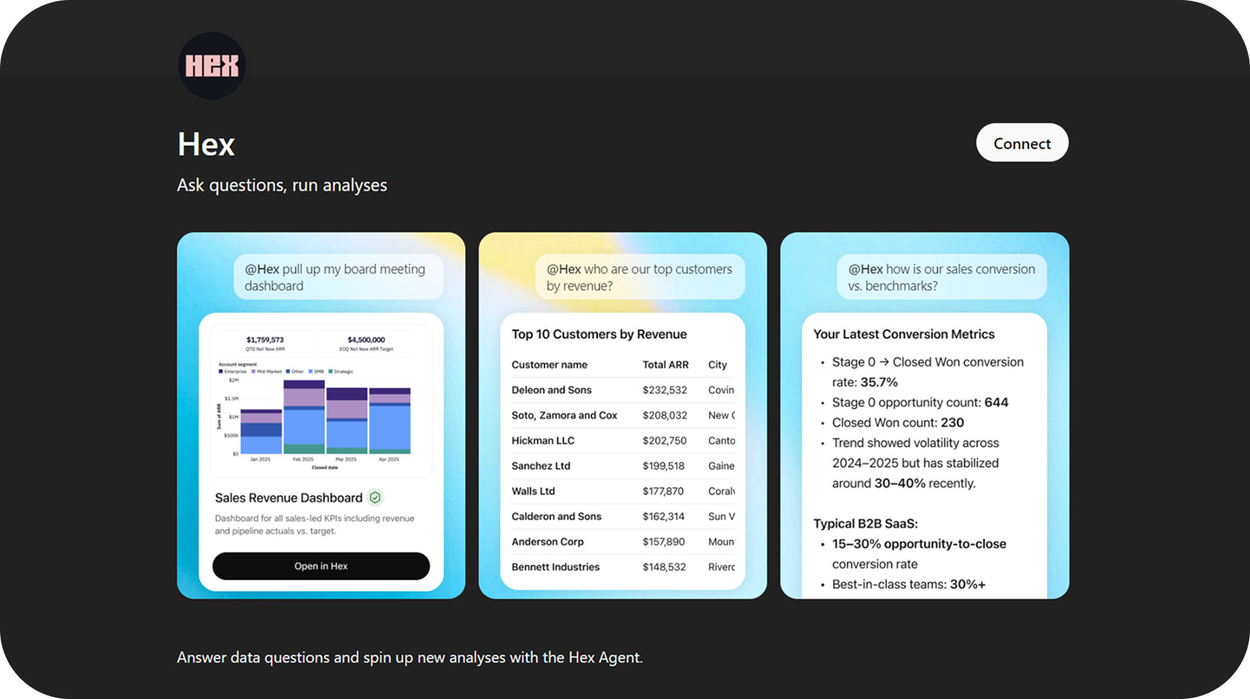 Hex app screen