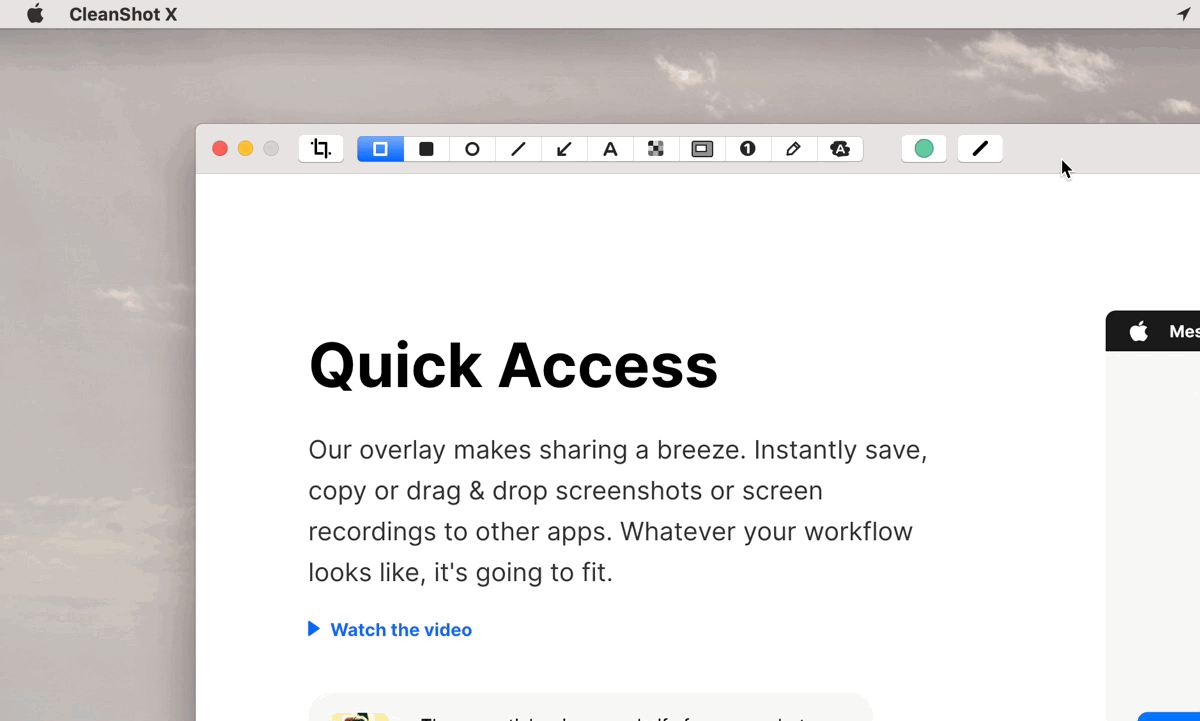Quickly pixelate texts in screenshots using Cleanshot X.