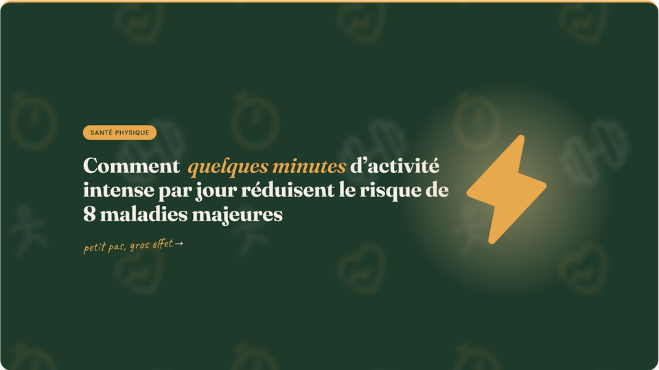Image d’illustration pour l’article Comment quelques minutes d’activité intense par jour réduisent le risque de 8 maladies majeures.
