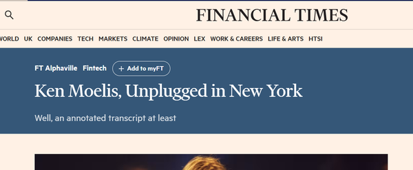 Private credit ... Moelis style ...