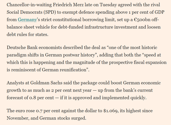 Big news - bullish for European growth outlook & Euro ...