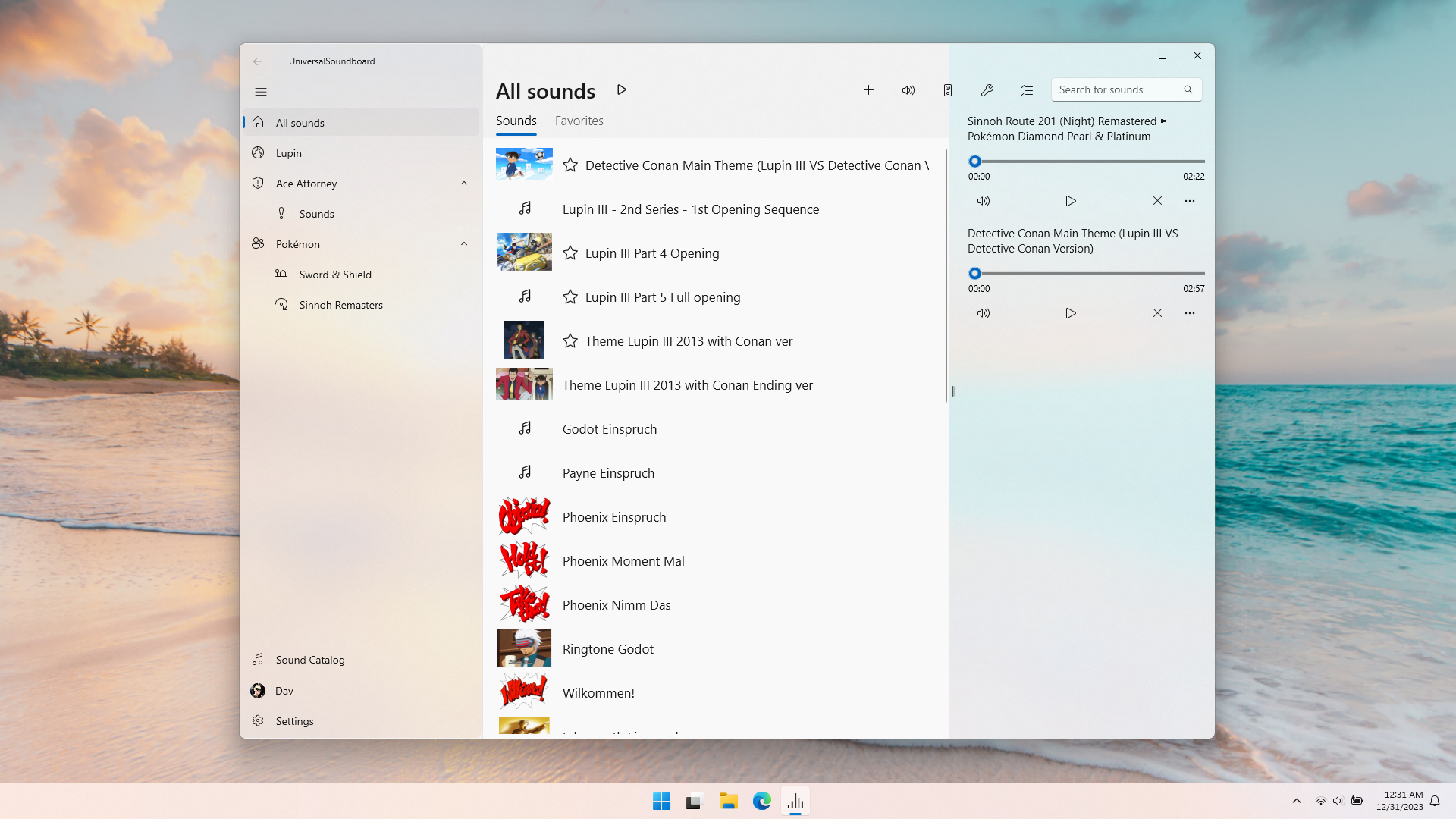 UniversalSoundboard 2.4: Sound Catalog & sound effects