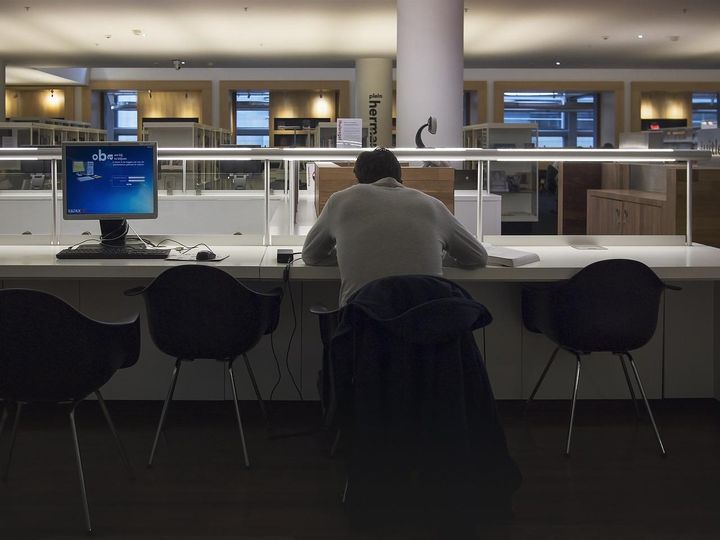 In the office
