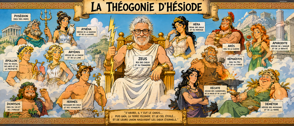 La Théogonie d'Hésiode pour les curieux.