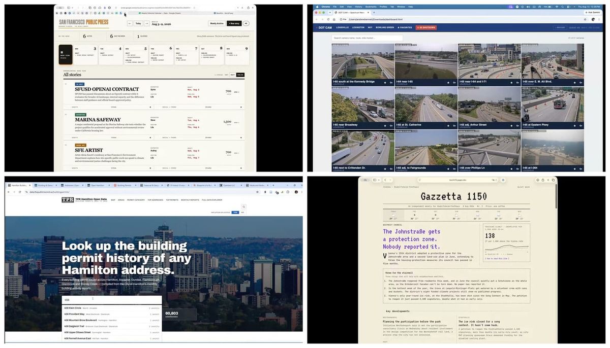 Watch demos from our latest vibe coding event, plus LA and NY in-person AI x journalism events
