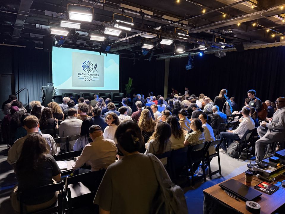 Audience at the Hacks/Hackers AI x Journalism Summit 2025 in Baltimore.