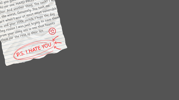 Scrawl 009 ps I hate you