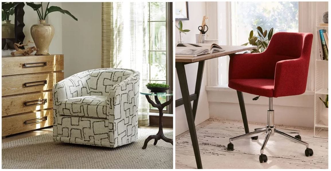 cream patterned swivel chair; bedroom accent chair; cream colored accent chairs; office accent chair; contemporary red desk chair; accent desk chair