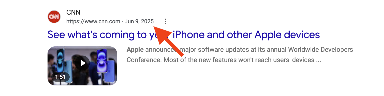 A CNN video showing "Jun 9, 2025" next to "https://www.cnn.com"