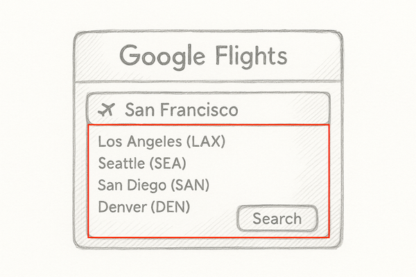 How to Scrape Google Flights Autocomplete