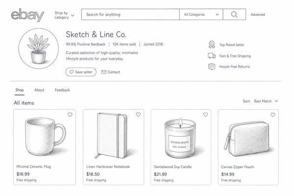 How to scrape eBay Seller API for product catalogs, feedback, and promos