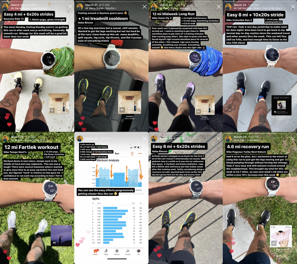 7. TWR 1 - Training Week Recap (3/20-3/26)