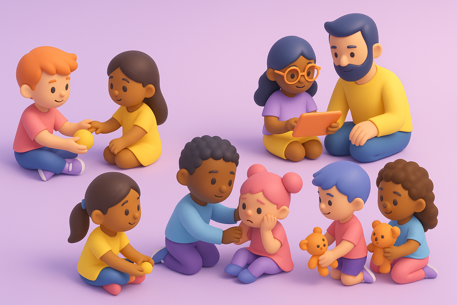 Kids Practicing Social Skills