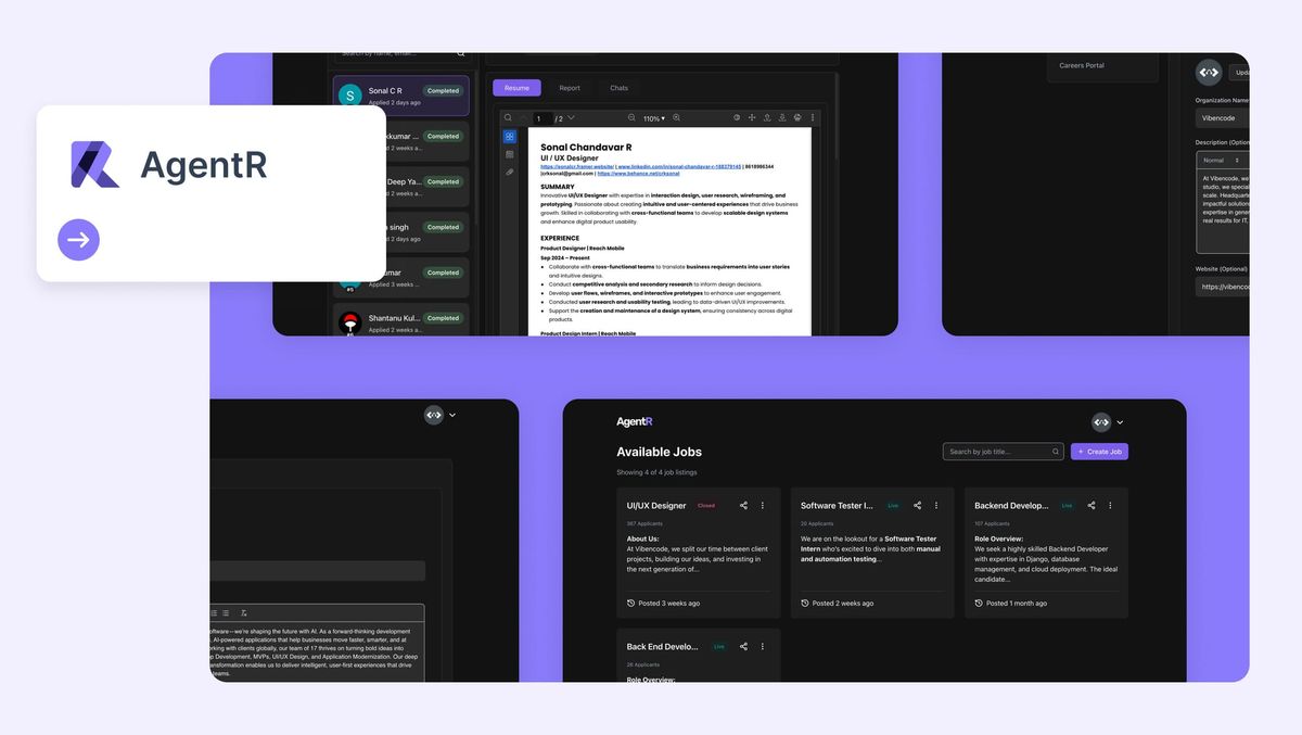 AgentR – Revolutionizing Recruitment with AI-Driven Automation
