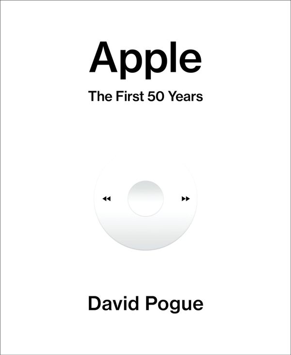 The cover to the book Apple: The First 50 Years, by David Pogue