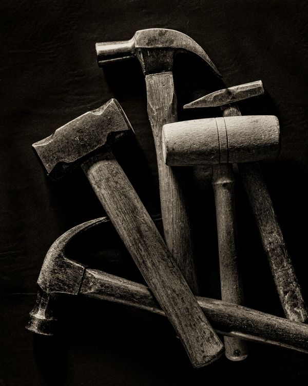 The contents of a bag of hammers.