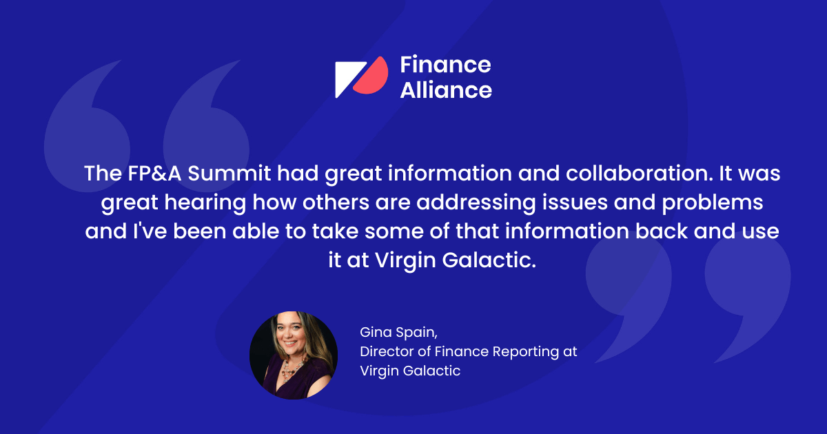 Gina Spain testimonial - FP&A Summit