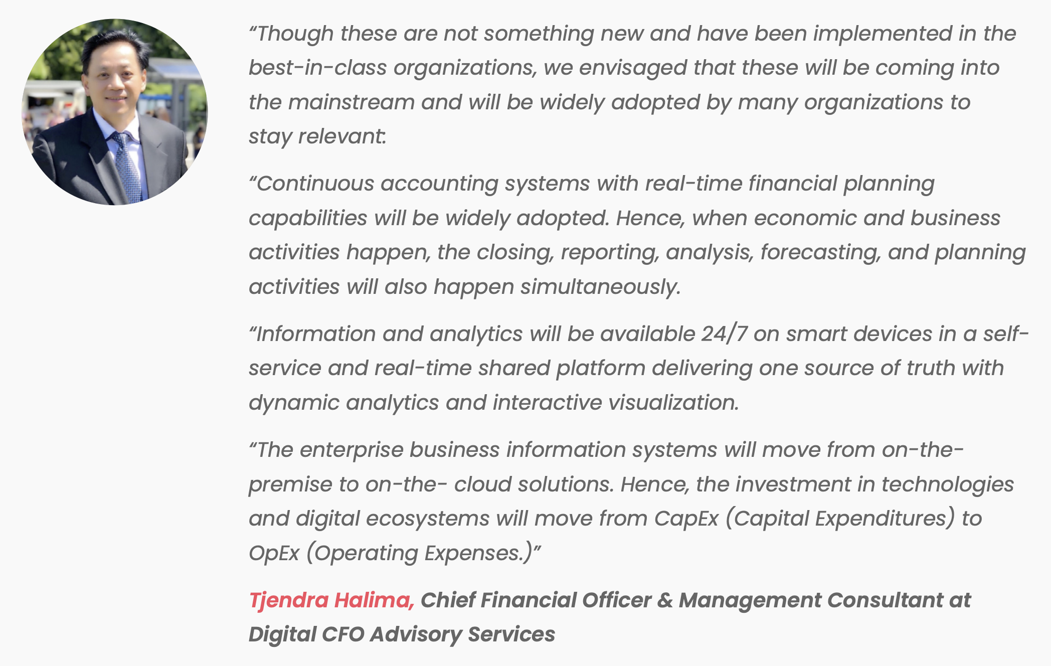 Future of the finance function prediction - Tjendra Halima