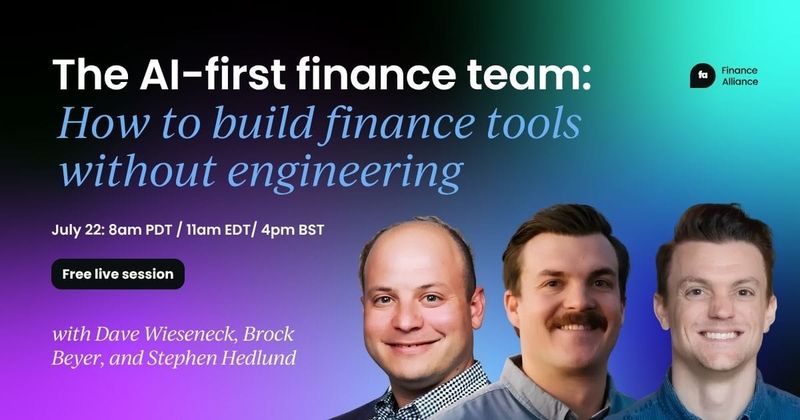 The AI-first finance team:  How to build finance tools without engineering
