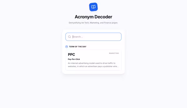 Acronym Decoder Tool
