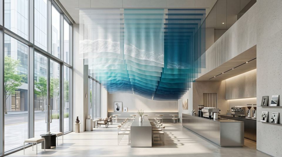 Ceiling Hanging Mesh Banner