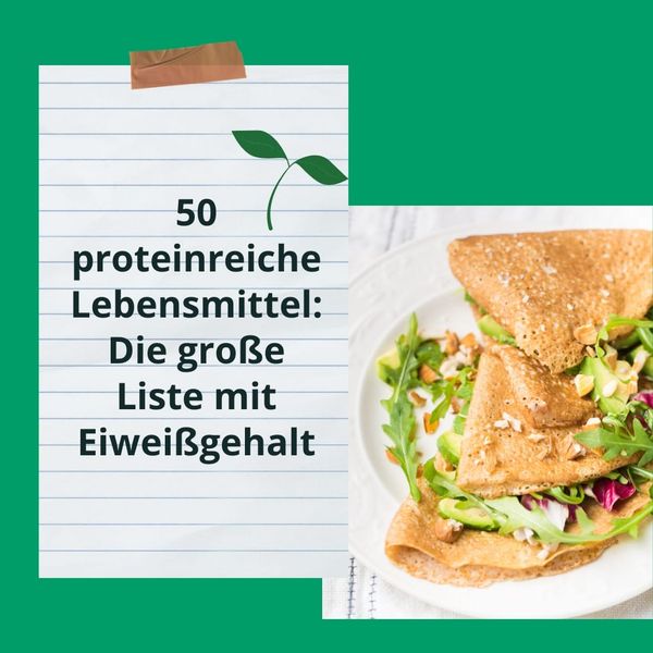 50 proteinreiche Lebensmittel: Die große Liste mit Eiweißgehalt