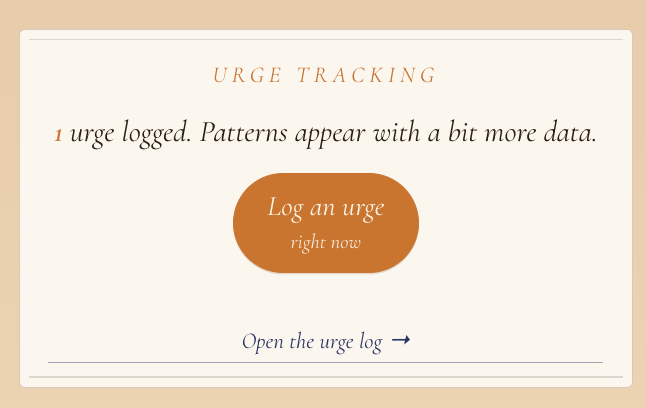 Cravings logger widget