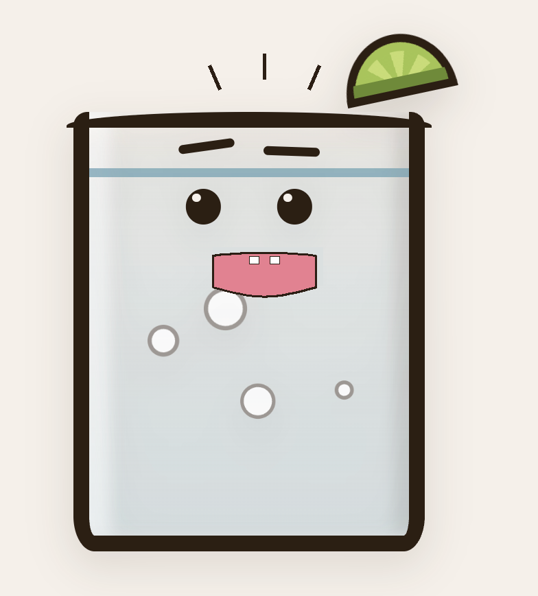 Card illustration of Sobero the lemon character for Smarterer Soberer trivia.