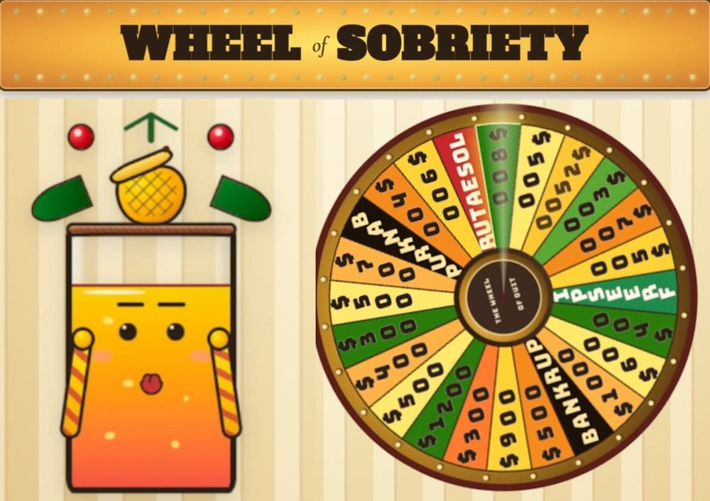 Preview thumbnail of the Wheel of Sobriety spinning wheel game.