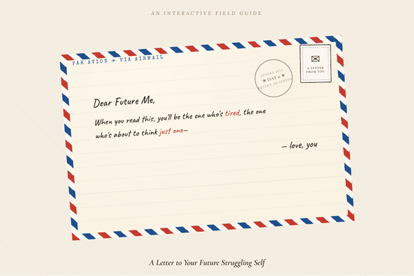 Sealed envelope illustration for A Letter to Your Future Self.