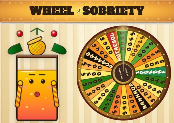Preview thumbnail of the Wheel of Sobriety spinning wheel game.