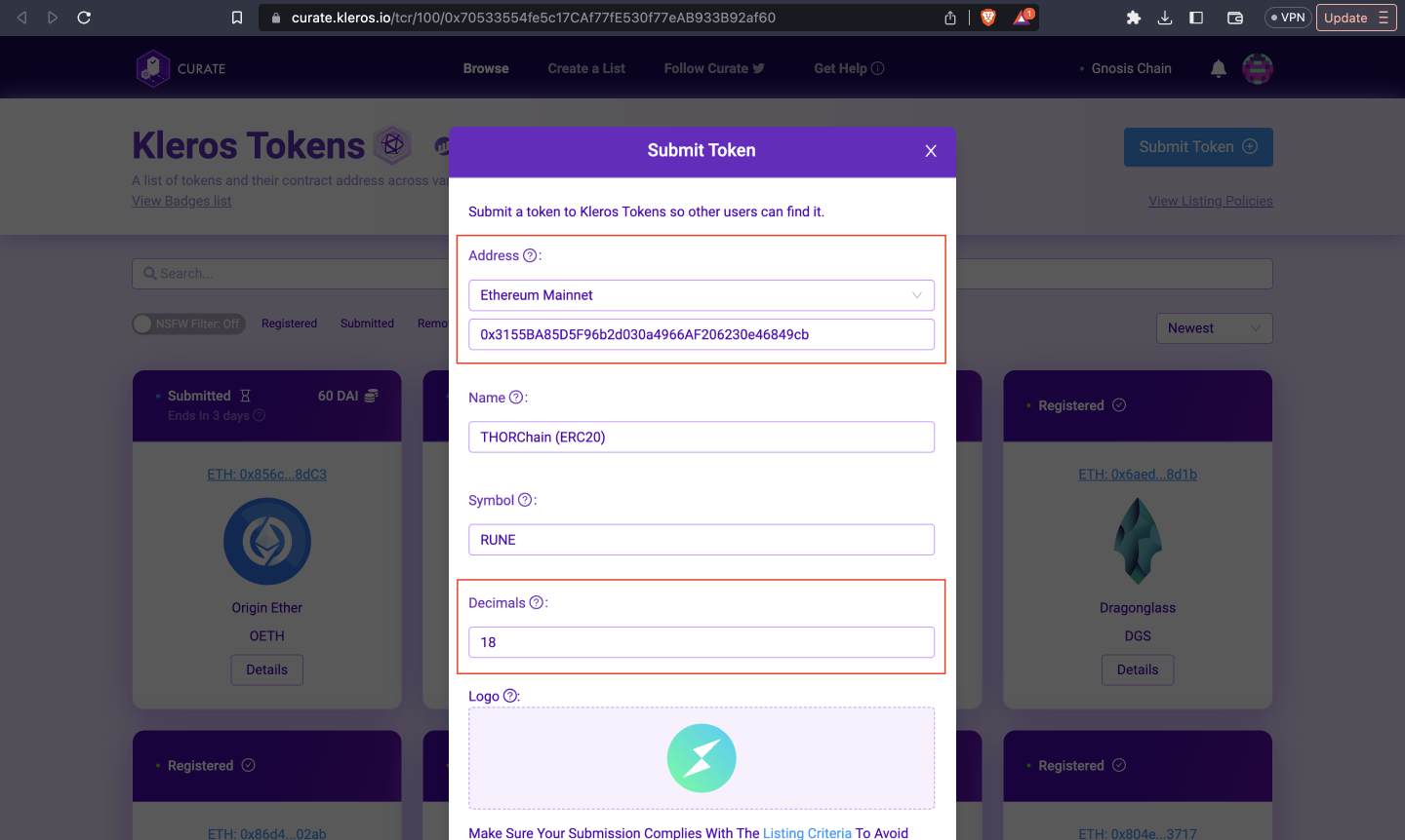 Tokens Registry v2 Fields