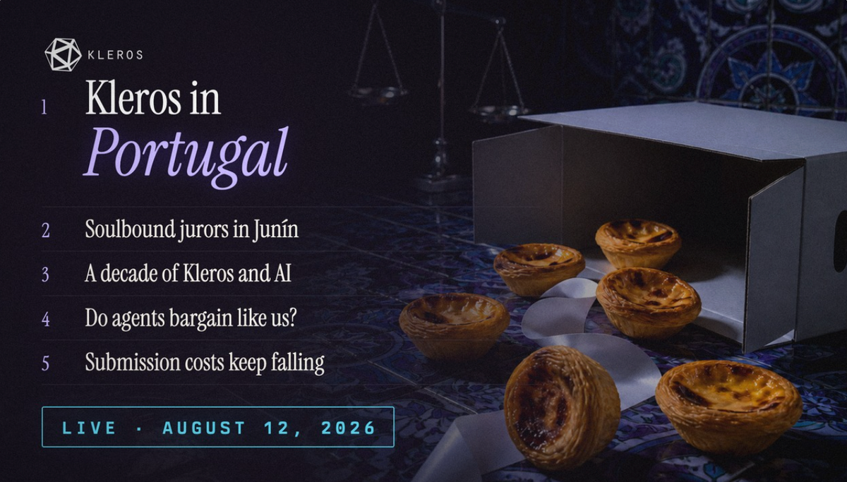 Kleros Live Stream, 12 August 2026: can Kleros plug into a country's consumer courts?