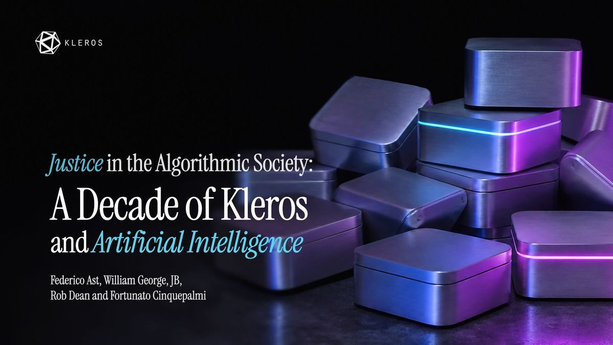 Justice in the Algorithmic Society: A Decade of Kleros and Artificial Intelligence
