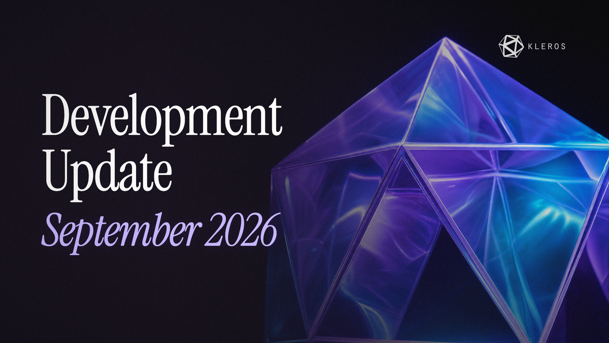 Kleros Development Update September 2026