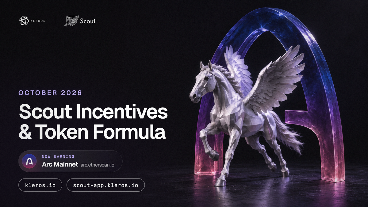 October 2026: Scout Incentives, Arc Mainnet & Token Formula Update