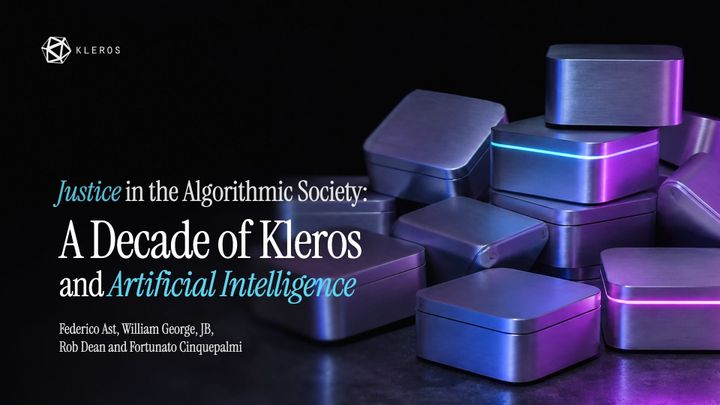 Justice in the Algorithmic Society: A Decade of Kleros and Artificial Intelligence