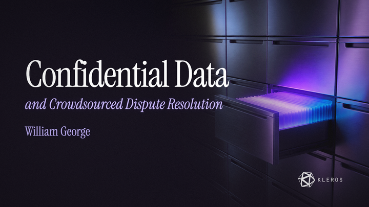 Confidential Data and Crowdsourced Dispute Resolution